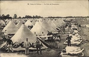 Ansichtskarte / Postkarte Châlons en Champagne Marne, Camp, un coin de campement, Soldatenlager