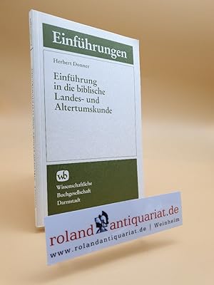 Seller image for Einfhrung in die biblische Landes- und Altertumskunde. for sale by Roland Antiquariat UG haftungsbeschrnkt