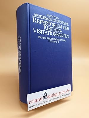 Image du vendeur pour Repertorium der Kirchenvisitationsakten aus dem 16. und 17. Jahrhundert in Archiven der Bundesrepublik Deutschland. Hg. von Ernst W. Zeden. mis en vente par Roland Antiquariat UG haftungsbeschrnkt