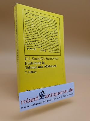 Seller image for Einleitung in Talmud und Midrasch. Mnchen, Beck, for sale by Roland Antiquariat UG haftungsbeschrnkt