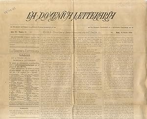 DOMENICA (LA) letteraria. Anno III. n. 41. 12 ottobre 1884.