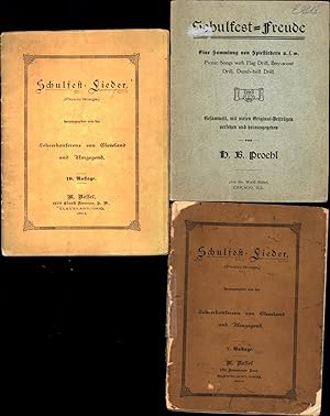 THREE GERMAN-LANGUAGE SONGBOOKS PUBLISHED IN AMERICA: "Schulfest-Freude," AND two versions of "Sc...