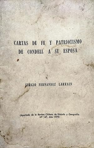 Bild des Verkufers fr Cartas de fe y patriotismo de Condell a su esposa zum Verkauf von Librera Monte Sarmiento