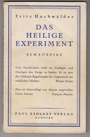 Seller image for Das heilige Experiment. Schauspiel in fnf Aufzgen. for sale by Antiquariat Burgverlag