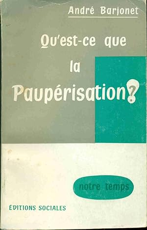 Qu'est-ce que la Paupérisation