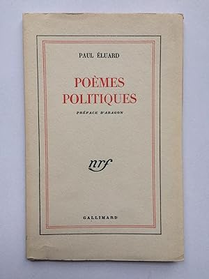 Image du vendeur pour Pomes Politiques [ Exemplaire sur Pur Fil ] mis en vente par Pascal Coudert