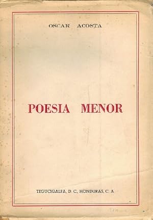 Imagen del vendedor de Poesa Menor. [PRIMERA EDICIN]. a la venta por La Librera, Iberoamerikan. Buchhandlung
