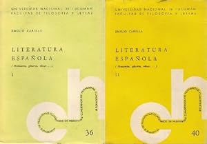 Literatura española (Momentos, géneros, obras.). Tomo I y II. Colección Cuadernos de Humanitas, N...