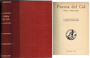 Poema del Cid. Texto y traducción. Versión de Alfonso Reyes.