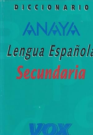 Image du vendeur pour Diccionario Anaya Lengua Espaola. Secundaria. mis en vente par La Librera, Iberoamerikan. Buchhandlung