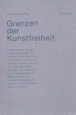 Bild des Verkufers fr Grenzen der Kunstfreiheit. zum Verkauf von La Librera, Iberoamerikan. Buchhandlung