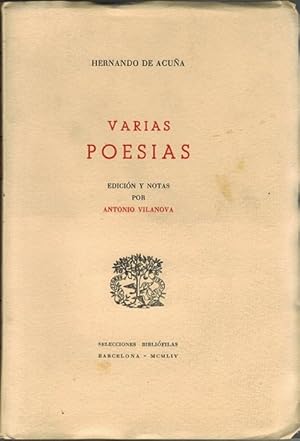 Imagen del vendedor de Varias poesas. Edicin y notas por Antonio Vilanova. a la venta por La Librera, Iberoamerikan. Buchhandlung