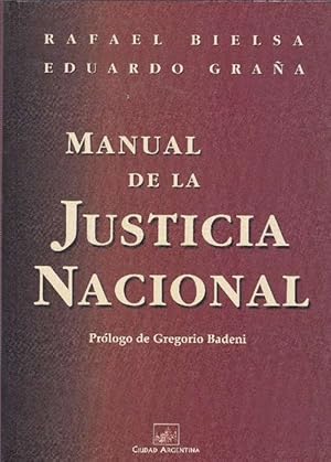 Imagen del vendedor de Manual de la Justicia Nacional. a la venta por La Librera, Iberoamerikan. Buchhandlung