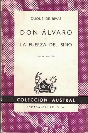 Seller image for Don lvaro o la fuerza del sino. for sale by La Librera, Iberoamerikan. Buchhandlung