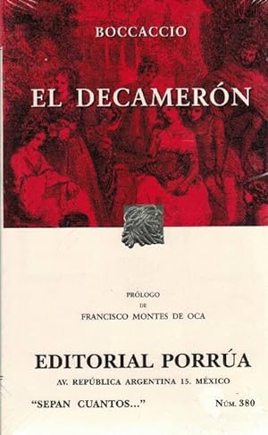 Decamerón, El. Prólogo de Francisco Montes de Oca.