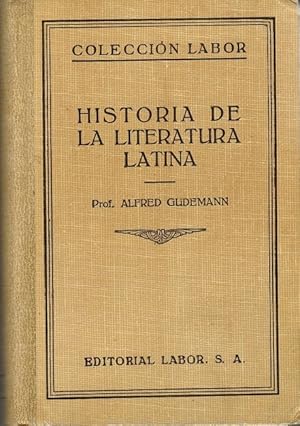 Bild des Verkufers fr Historia de la literatura latina. zum Verkauf von La Librera, Iberoamerikan. Buchhandlung