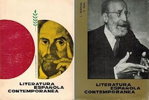 Literatura española contemporánea. 2 tomos. Tomo I. Historia Literaria. Tomo II. Antología.