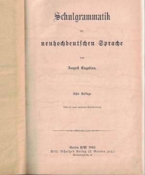 Seller image for Schulgrammatik der neuhochdeutschen Sprache for sale by La Librera, Iberoamerikan. Buchhandlung