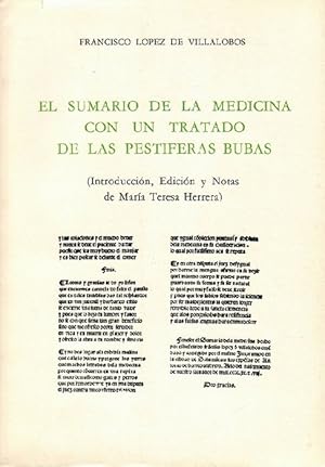 Imagen del vendedor de Sumario de la medicina con un tratado de las pestferas bubas, El. Introduccin, edicin y notas de Mara Teresa Herrera. a la venta por La Librera, Iberoamerikan. Buchhandlung