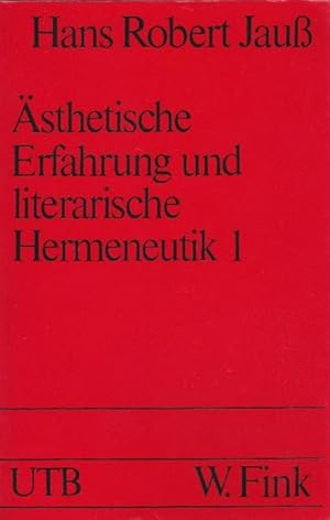 Bild des Verkufers fr sthetische Erfahrung und literarische Hermeneutik 1. Band I: Versuche im Feld der sthetischen Erfahrung. zum Verkauf von La Librera, Iberoamerikan. Buchhandlung