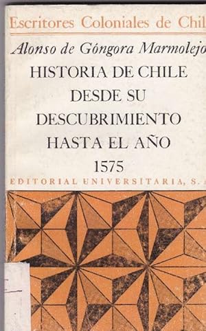 Immagine del venditore per Historia de Chile desde su descubrimiento hasta el ao 1575. venduto da La Librera, Iberoamerikan. Buchhandlung