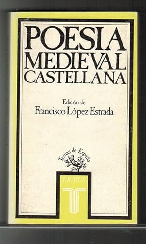 Bild des Verkufers fr Poesa Medieval Castellana ( Antologa y comentario). Estudio preliminar, seleccin y notas de Francisco Lpez Estrada. zum Verkauf von La Librera, Iberoamerikan. Buchhandlung