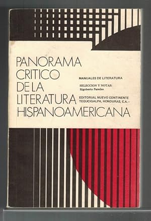 Imagen del vendedor de Panorama crtico de la literatura hispanoamericana. Seleccin y notas de Rigoberto Paredes. a la venta por La Librera, Iberoamerikan. Buchhandlung