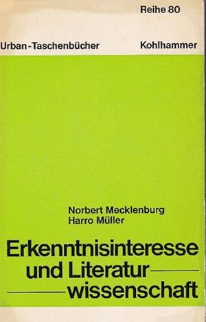 Bild des Verkufers fr Erkenntnisinteresse und Literaturwissenschaft zum Verkauf von La Librera, Iberoamerikan. Buchhandlung