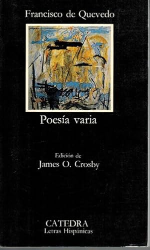 Bild des Verkufers fr Poesa varia. Ed. James O. Crosby. zum Verkauf von La Librera, Iberoamerikan. Buchhandlung