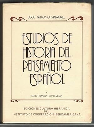 Imagen del vendedor de Estudios de historia del pensamiento espaol. Serie Primera: Edad Media. a la venta por La Librera, Iberoamerikan. Buchhandlung