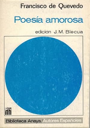 Seller image for Poesa amorosa. Edicin J. M. Blecua. for sale by La Librera, Iberoamerikan. Buchhandlung