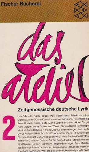 Bild des Verkufers fr Atelier, Das. Zeitgenssische deutsche Lyrik. zum Verkauf von La Librera, Iberoamerikan. Buchhandlung