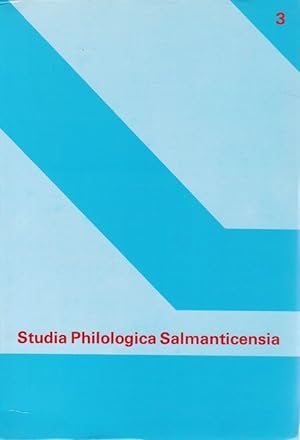 Imagen del vendedor de Studia Philologica Salmanticensia. Nm.3. a la venta por La Librera, Iberoamerikan. Buchhandlung