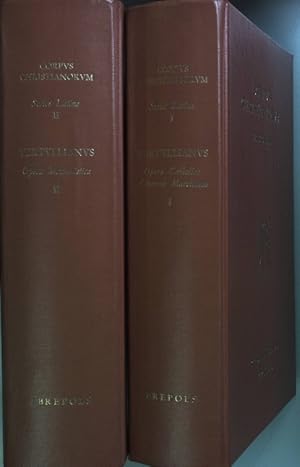 Bild des Verkufers fr Tertulliani Opera (2 vols.cpl./ 2 Bnde KOMPLETT) - Pars I: Opera Catholica. Adversus Marcionem/ Pars II: Opera Montanistica. Corpus Christianorum Series latina, 1-2; zum Verkauf von books4less (Versandantiquariat Petra Gros GmbH & Co. KG)