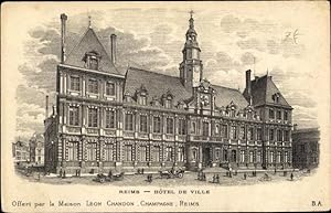 Künstler Ansichtskarte / Postkarte Reims Marne, Hôtel de Ville