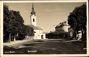 Ansichtskarte / Postkarte Wien 23. Liesing Mauer Österreich, Hauptplatz, Kirche