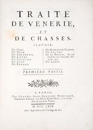 Seller image for Trait de Vnerie et de Chasses. for sale by Bonnefoi Livres Anciens