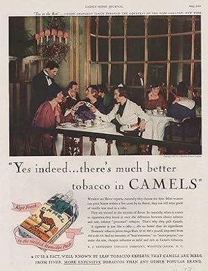 ORIG VINTAGE 1933 CAMEL CIGARETTE AD