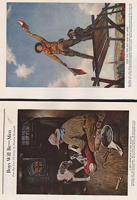 FOUR COLOR PLATES/ BOYS WILL BE - MEN/ RED CROSS MAGAZINE NOVEMBER 1918