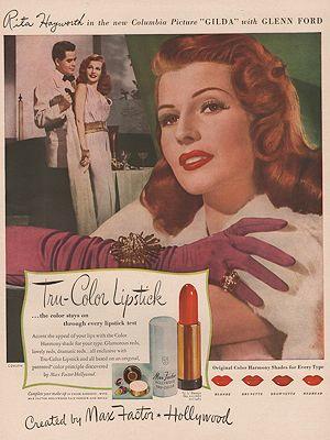 ORIG VINTAGE 1946 MAX FACTOR MAKE-UP AD