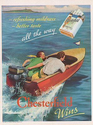 ORIG VINTAGE 1937 CHESTERFIELD CIGARETTES AD