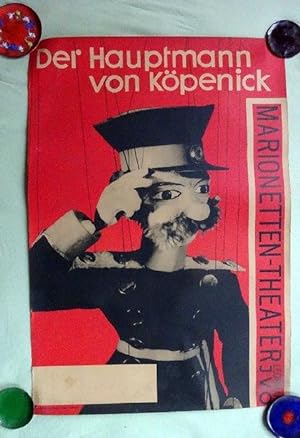 Orig.Plakat Marionetten-Theater Ivo Leonhart "Der Hauptmann von Köpenick"
