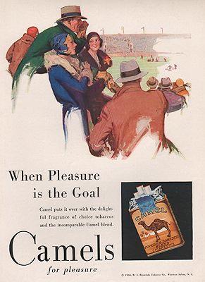 ORIG VINTAGE 1930 CAMEL CIGARETTES AD