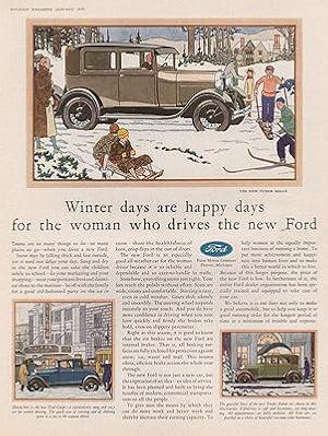 ORIG VINTAGE 1929 FORD CAR AD