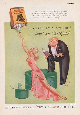 Seller image for ORIG VINTAGE 1935 OLD GOLD CIGARETTE AD for sale by Monroe Street Books