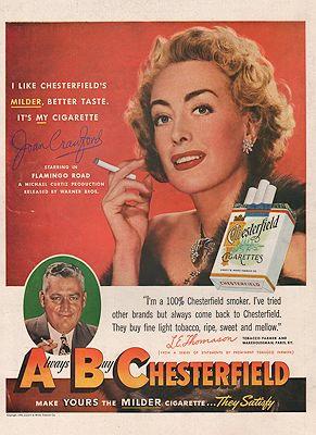 ORIG VINTAGE 1949 CHESTERFIELD CIGARETTES AD