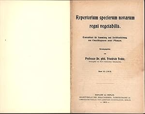 "Repertorium specierum novarum regni vegetabilis,Centralblatt für Sammlung und Veröffentlichung v...
