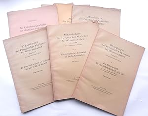 Abhandlungen der preußischen Akademie der Wissenschaften. Jahrgang 1939 bis 1948. Philosophisch-H...