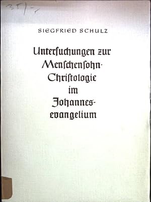 Imagen del vendedor de Untersuchungen zur Menschensohn- Christologie im Johannesevangelium. Zugleich ein Beitrag zur Methodengeschichte der Auslegung des 4.Evangeliums. a la venta por books4less (Versandantiquariat Petra Gros GmbH & Co. KG)