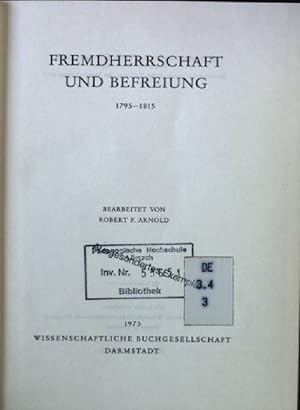 Bild des Verkufers fr Fremdenherrschaft und Befreiung 1795-1815 Deutsche Literatur, Reihe Politische Dichtung, Band 2 zum Verkauf von books4less (Versandantiquariat Petra Gros GmbH & Co. KG)